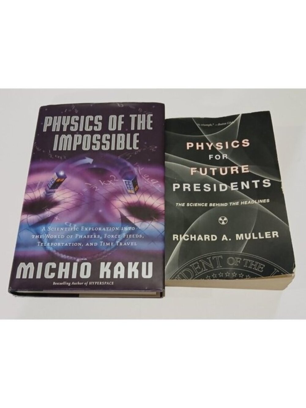 Physics Book Bundle Michio Kaku + Physics for Future Presidents Science Lot